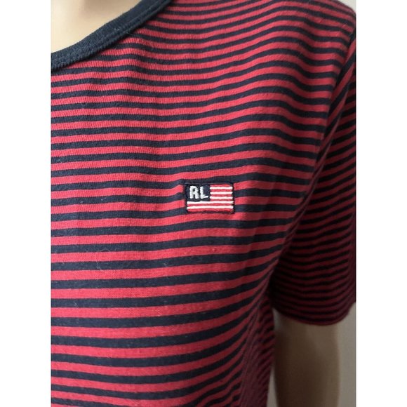 Polo Ralph Lauren Womens Cotton Split Hem Short Sleeve T-Shirt Dress Red Size L - Picture 8 of 9